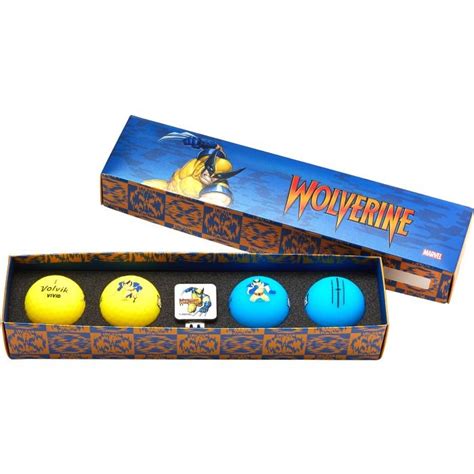 Volvik Vivid Marvel 30 Golf Ball T Set Wolverine Carls Golfland