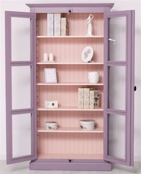 Casa Padrino Vitrine De Style Campagnard Violet Rose X X H