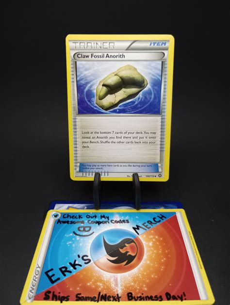 Claw Fossil Anorith Steam Siege Regular Uncommon Pokemon Card