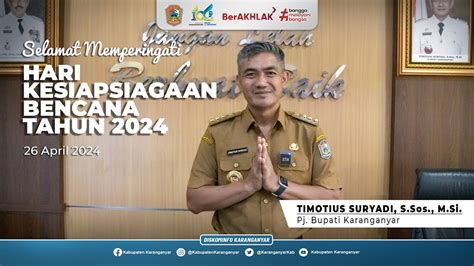 Greeting Hari Kesiapsiagaan Bencana 2024 26 April 2024 YouTube