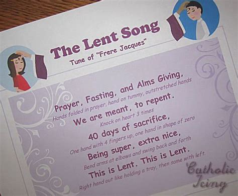 The Lent Song for Kids | Lent songs, Catholic lent, Lent