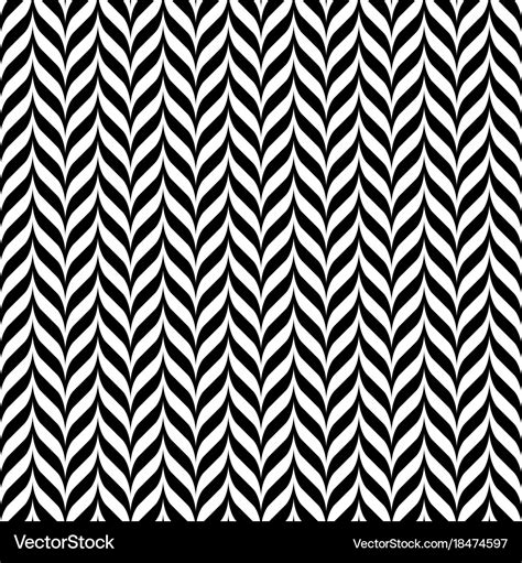 Black And White Vintage Zig Zag Seamless Pattern Vector Image