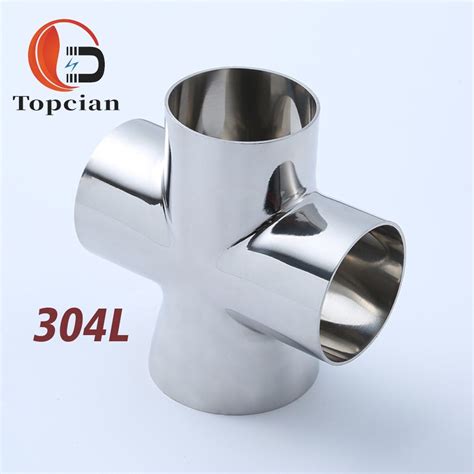 Mirror Cross Type L Sanitary Welded Pipe Fittings China Stainless