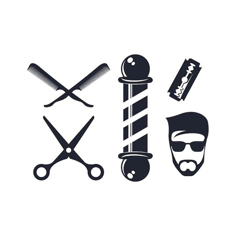 Premium Vector Vintage Barber Shop Elements Template