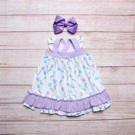 Baby Girl Clothes Purple Autumn Suit Infant Outfit Piece Set Floral