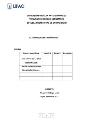 Proyecciones Financieras Pdf