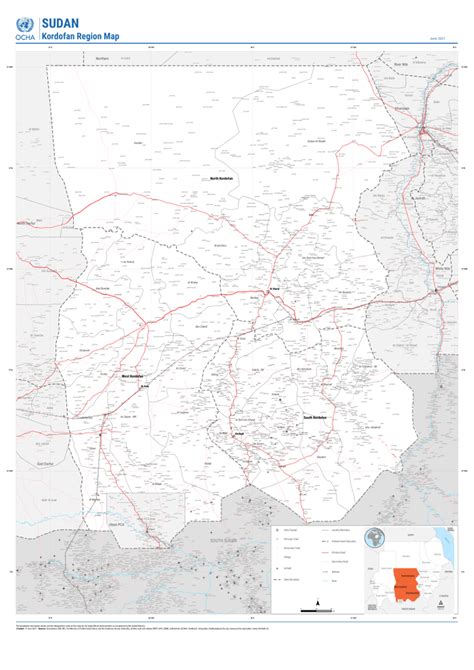 Sudan: Kordofan Region Map (As of June 2021) - Sudan | ReliefWeb