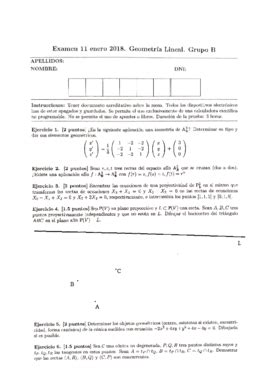 Geometr A Lineal Examen Y Control Corregido Pdf