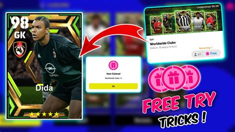 Trick To Get Rated Epic Dida From Worldwide Club Efootball