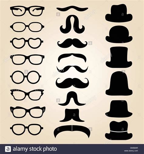 Mustache Silhouette Stock Vector Images Alamy