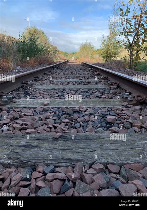 Disused Railway Tracks In Edinburgh Stock Photo Alamy