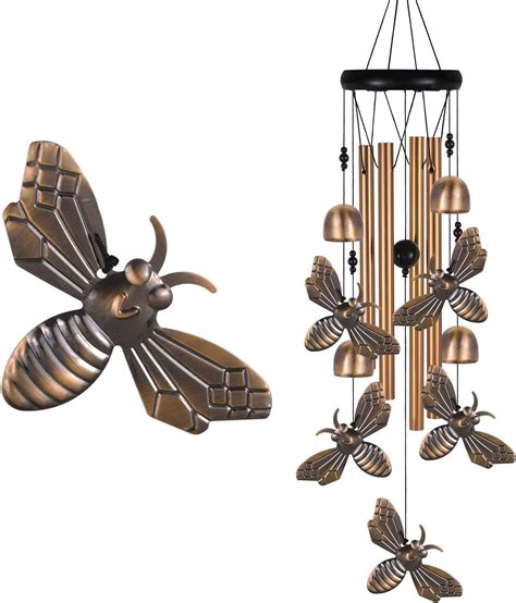 Bronze Bee Wind Chime Ts For Mom Home Garden