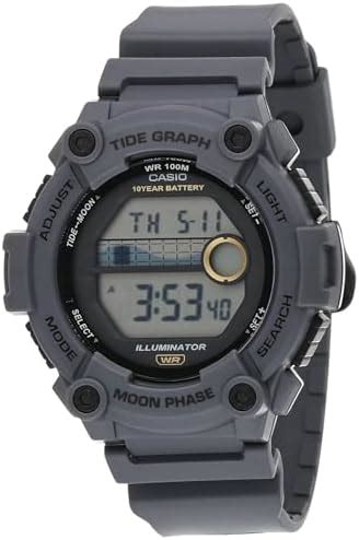 Casio Reloj Deportivo De Cuarzo Para Hombre Con Correa De Resina Negro