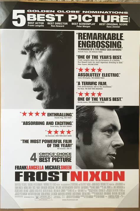 FROST/NIXON MOVIE POSTER 2 Sided ORIGINAL REVIEW 27x40 MICHAEL SHEEN | eBay