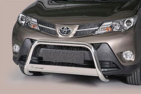 Defensa central inox Ø63mm con traviesa para Toyota Rav4 2013 2016