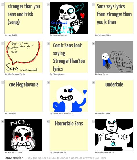 stronger than you Sans and Frisk (song) - Drawception