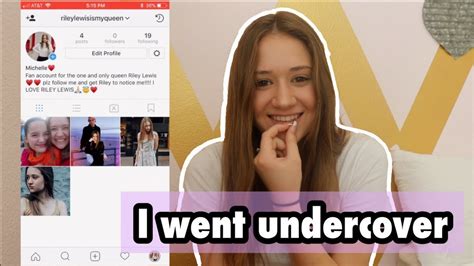 I Went Undercover As A Fanpage Riley Lewis Youtube