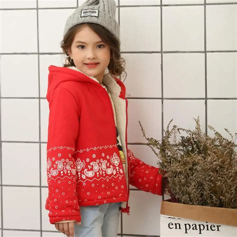 New Fashion Winter Baby Girl Outerwear Cotton Fleece Long Sleeve Kids