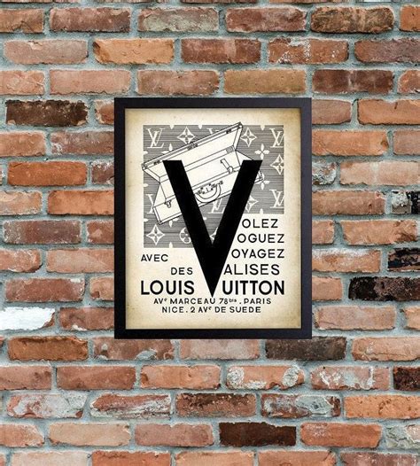 Framed Louis Vuitton Antique Single Print With Black Border Etsy