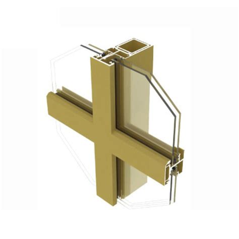 Anodized Aluminium Profile Facade Post Transom System Aluminum Profile