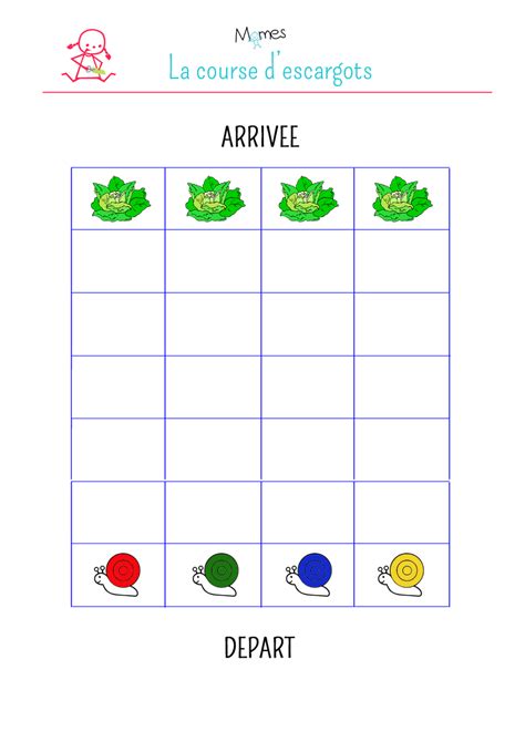 Jeu Imprimer La Course Des Escargots Momes