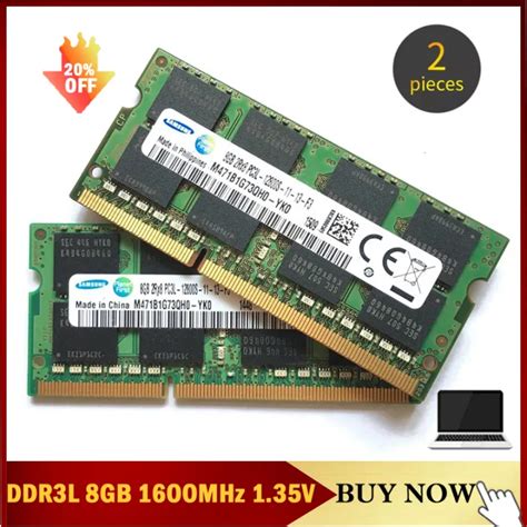 Samsung 16gb 2x8gb Ram Ddr3l 1600mhz 135v Laptop Memory Pc3l 12800s 204pin Ram Sodimm Ddr3l