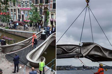 Worlds First 3d Printed Stainless Steel Bridge Links Amsterdams Past