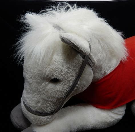 Jumbo White Wells Fargo Plush Horse Snowflake 40" - Plush, Stuffed Animals