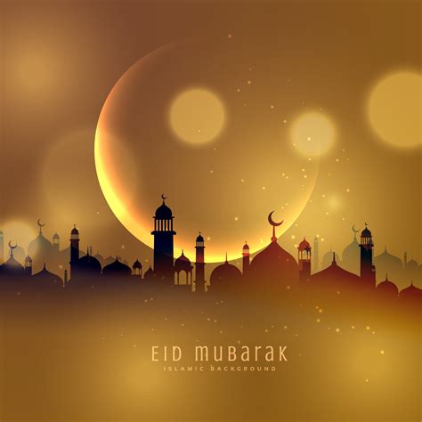 Awesome Eid Festival Background In Golden Theme Download Free Vector Art Stock Graphics And Images