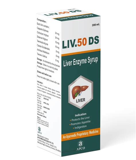 Apco Live 50 DS Liver Enzyme Syrup Bottle Of 200 Ml At Rs 230 Box In