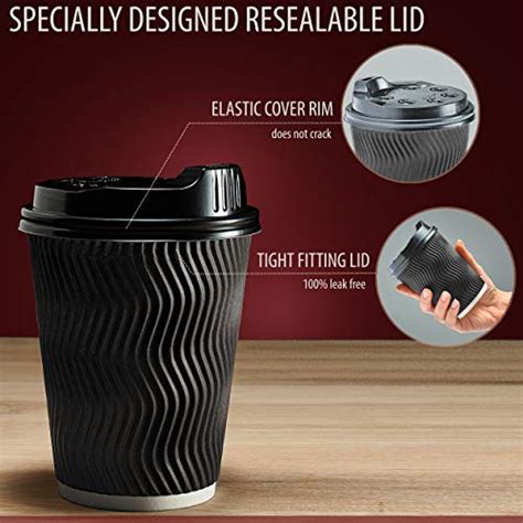 Primens Insulated Disposable Coffee Cups With Lids Straws Oz