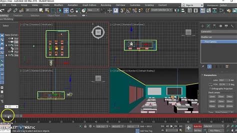 tutorial how to set up camera in 3D max درس كيف اعداد الكاميرا في 3D