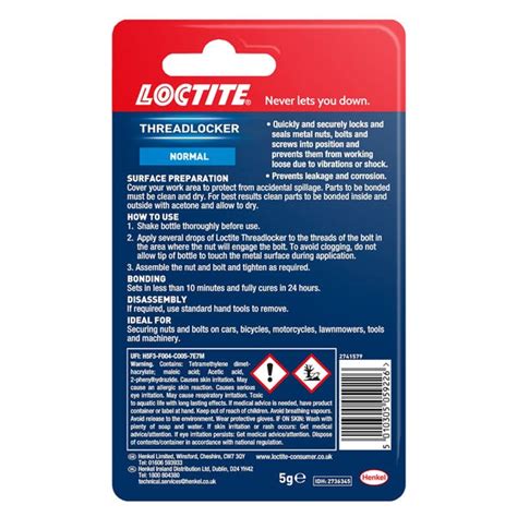 Loctite Threadlocker 5ml Dunelm