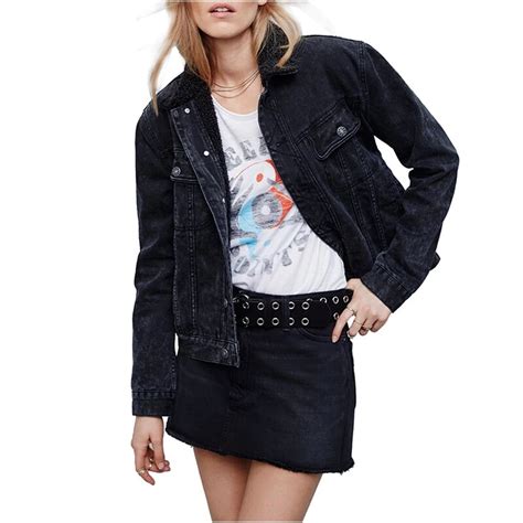 Nymph New Autumn Winter Thick Lambs Wool Denim Jacket Female European