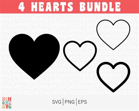 Hearts Bundle Svg Heart Svg Valentines Svg Heart Etsy