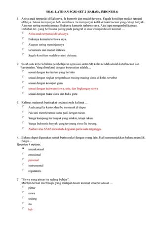 Up Ppg Daljab Latihan Soal Pgsd Set Pdf