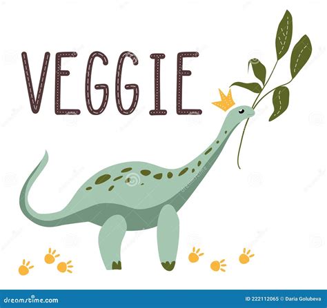 Vegetarian Motivational Poster With Funny Dinovegan Janenschiahand