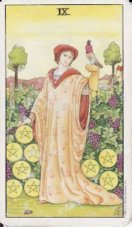 Tarot The Royal Road Nine Of Pentacles Ix