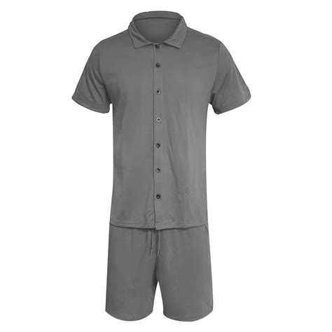 Gubotare Mens Shorts Tracksuit Mens Polo Shirt And Shorts Set Summer