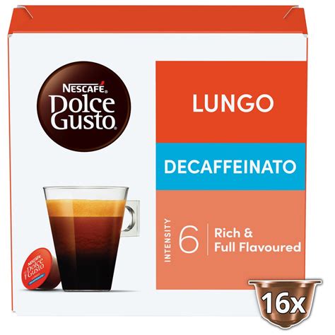 DOLCE GUSTO Capsules de café Lungo décaféiné intensité 6 compatibles