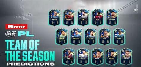 Fifa 21 Premier League Tots Team Of The Season Predictions And