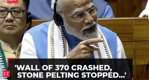 Pm Modi On Kashmir Achievement Wall Of Crashed Stone Pelting