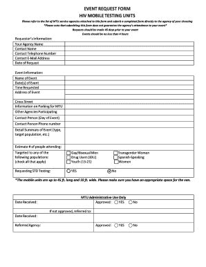 Fillable Online Publichealth Lacounty MTU Event Request Form