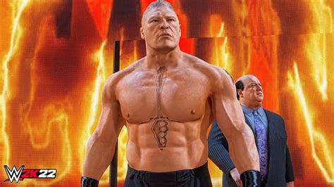 WWE 2K22 Brock Lesnar Entrance Signature Finisher Victory Scene