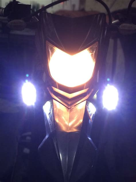 Farol De Milha Led W Drl Moto Yamaha Xtz X Motard Par R