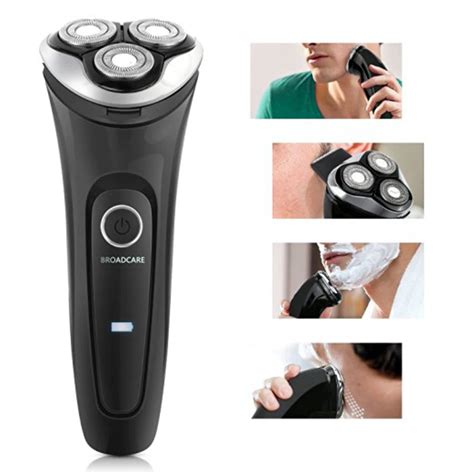 Broadcare 3d Rechargeable Rotary Electric Shaver Usb Charger Ipx7