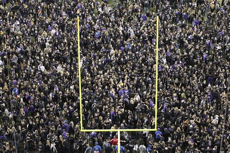 Husky Fans Stormed The Field After The University Of Washington