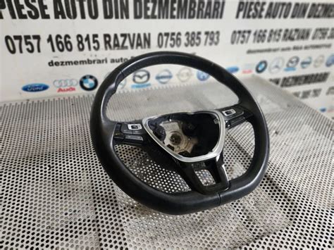 Volan Tesit Din Piele Cu Comenzi Vw T Roc Tiguan Touran Golf Polo Cod