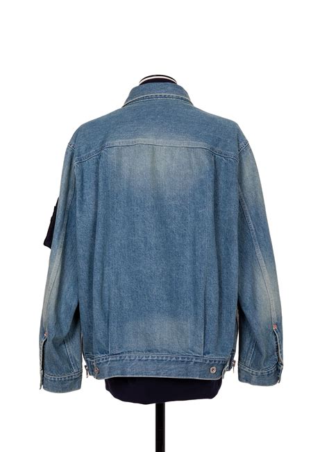 Denim X Nylon Twill Jacket Sacai Official Store サカイ オフィシャル