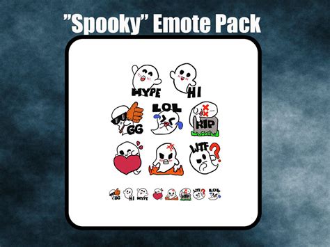 Spooky Ghost Emote Pack Etsy